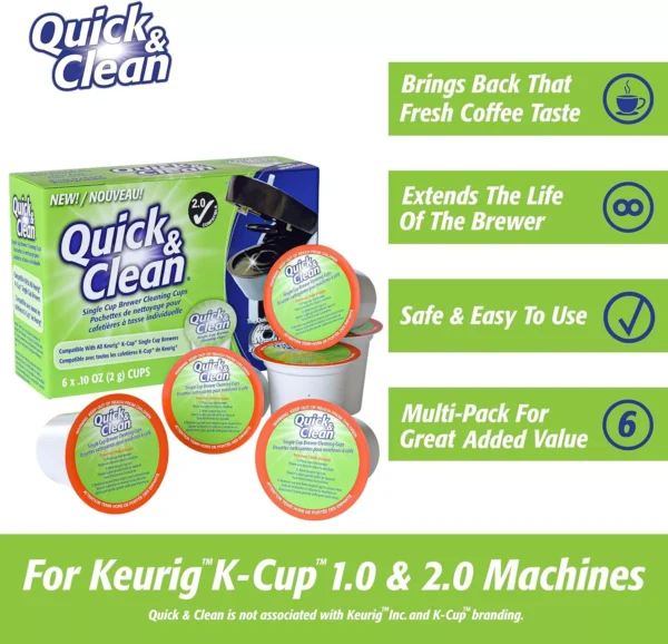 Quick & Clean 43211-1206 Cleaning Cups - 6 Pack